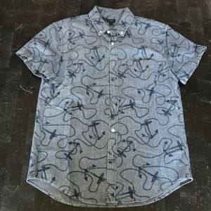 J. Crew Anchor design short sleeve button down
